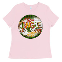 Bubblegum Pink Christmas Jingle Ladies Tee - Artiststas