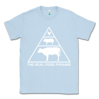 Dusty Blue the real food pyramid carnivore Classic Tee - linhVisuals