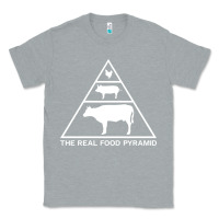 Heather Grey the real food pyramid carnivore Classic Tee - linhVisuals