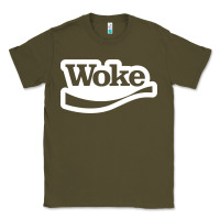 Army Green Woke Classic Tee - linhVisuals