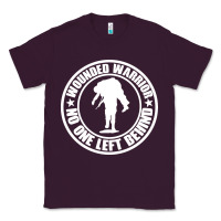 Plum Wounded Warrior No One Left Behind War Veteran Classic Tee - linhVisuals