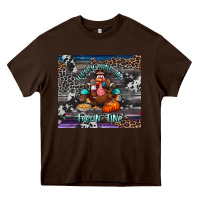 Chocolate Brown turkey wine and feelin fine tumbler Heavy Core Tee - BundleAndBundleShop