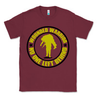 Burgundy Wounded Warrior No One Left Behind War Veteran Classic Tee - linhVisuals