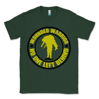 Sports Green Wounded Warrior No One Left Behind War Veteran Classic Tee - linhVisuals