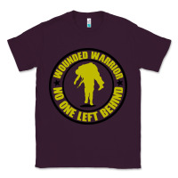 Plum Wounded Warrior No One Left Behind War Veteran Classic Tee - linhVisuals