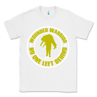 White Wounded Warrior No One Left Behind War Veteran Classic Tee - linhVisuals