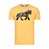 Vintage Mustard Belgian Horse Vintage Tee - LillyAllenDesigns