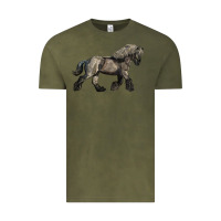 Vintage Olive Belgian Horse Vintage Tee - LillyAllenDesigns