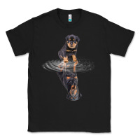 Black rottweiler reflection t shirt funny father's day dog gifts Classic Tee - linhVisuals