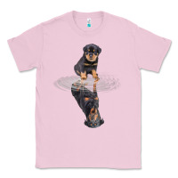 Bubblegum Pink rottweiler reflection t shirt funny father's day dog gifts Classic Tee - linhVisuals