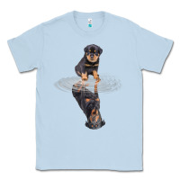 Dusty Blue rottweiler reflection t shirt funny father's day dog gifts Classic Tee - linhVisuals