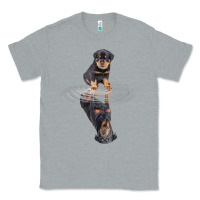 Heather Grey rottweiler reflection t shirt funny father's day dog gifts Classic Tee - linhVisuals