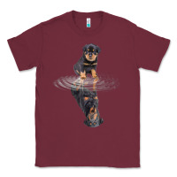 Burgundy rottweiler reflection t shirt funny father's day dog gifts Classic Tee - linhVisuals
