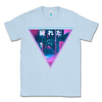 Dusty Blue tired japanese otaku   abandoned city street art t shirt Classic Tee - linhVisuals