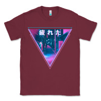 Burgundy tired japanese otaku   abandoned city street art t shirt Classic Tee - linhVisuals