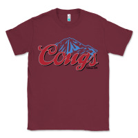 Burgundy wsu cougs light blue Classic Tee - linhVisuals