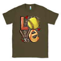 Army Green love softball Classic Tee - FaDigitalArtStudio