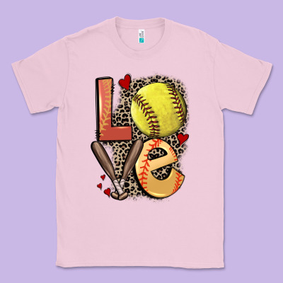 Love Softball Classic Tee Designed By Fadigitalartstudio