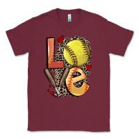 Burgundy love softball Classic Tee - FaDigitalArtStudio