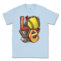 Dusty Blue love softball Classic Tee - FaDigitalArtStudio