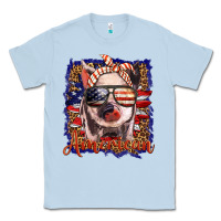 Dusty Blue amerıcan pig Classic Tee - BarkalooDesign