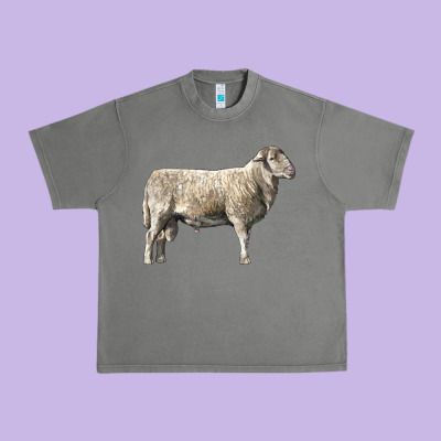 Katahdin Sheep Urban Heavy Tee Designed By Lillyallendesigns