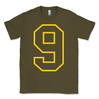 Army Green number #9 sports jersey uniform Classic Tee - linhVisuals
