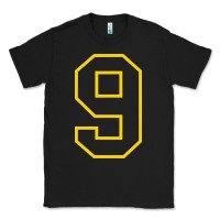 Black number #9 sports jersey uniform Classic Tee - linhVisuals