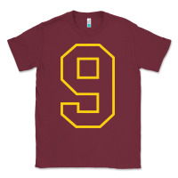 Burgundy number #9 sports jersey uniform Classic Tee - linhVisuals