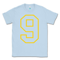 Dusty Blue number #9 sports jersey uniform Classic Tee - linhVisuals