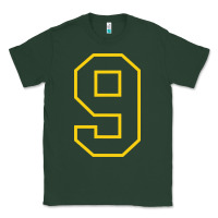 Sports Green number #9 sports jersey uniform Classic Tee - linhVisuals