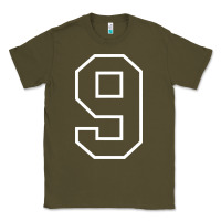 Army Green number #9 sports jersey uniform Classic Tee - linhVisuals