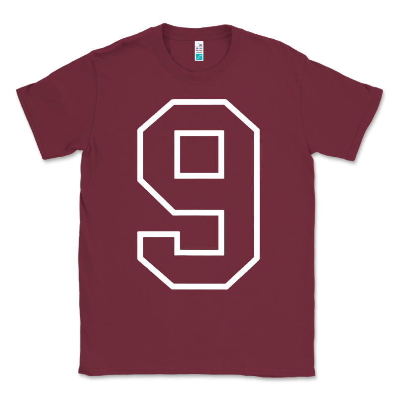 Number #9 Sports Jersey Uniform Classic Tee by linhVisuals | Teevron