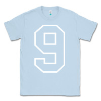 Dusty Blue number #9 sports jersey uniform Classic Tee - linhVisuals