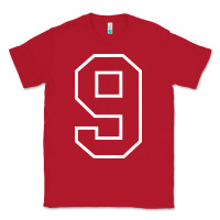 Red number #9 sports jersey uniform Classic Tee - linhVisuals