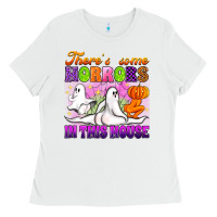 White theres some horrors in this house Ladies Tee - Artiststas