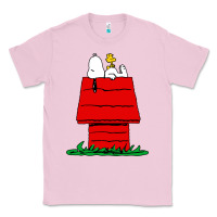 Bubblegum Pink peanuts the doghouse Classic Tee - linhVisuals