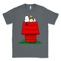 Charcoal Heather peanuts the doghouse Classic Tee - linhVisuals