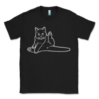 Black cat butt white Classic Tee - linhVisuals