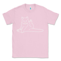 Bubblegum Pink cat butt white Classic Tee - linhVisuals