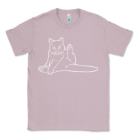 Lilac cat butt white Classic Tee - linhVisuals