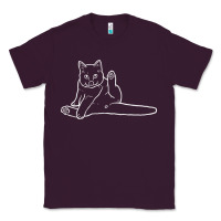 Plum cat butt white Classic Tee - linhVisuals