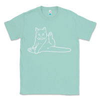 Seafoam cat butt white Classic Tee - linhVisuals