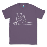 Lavender cat butt white Classic Tee - linhVisuals