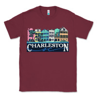 Burgundy charleston rainbow road   charleston south carolin Classic Tee - linhVisuals