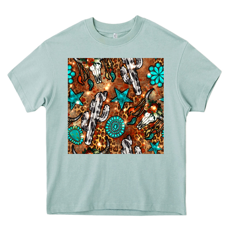 Western Gemstone Aztec Seamless Pattern Heavy Core Tee by BundleAndBundleShop | Teevron