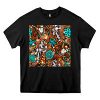 Black western gemstone aztec seamless pattern Heavy Core Tee - BundleAndBundleShop