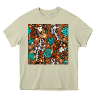 Mossy western gemstone aztec seamless pattern Heavy Core Tee - BundleAndBundleShop