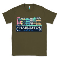 Army Green charleston rainbow road   charleston south carolin Classic Tee - linhVisuals