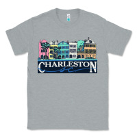 Heather Grey charleston rainbow road   charleston south carolin Classic Tee - linhVisuals